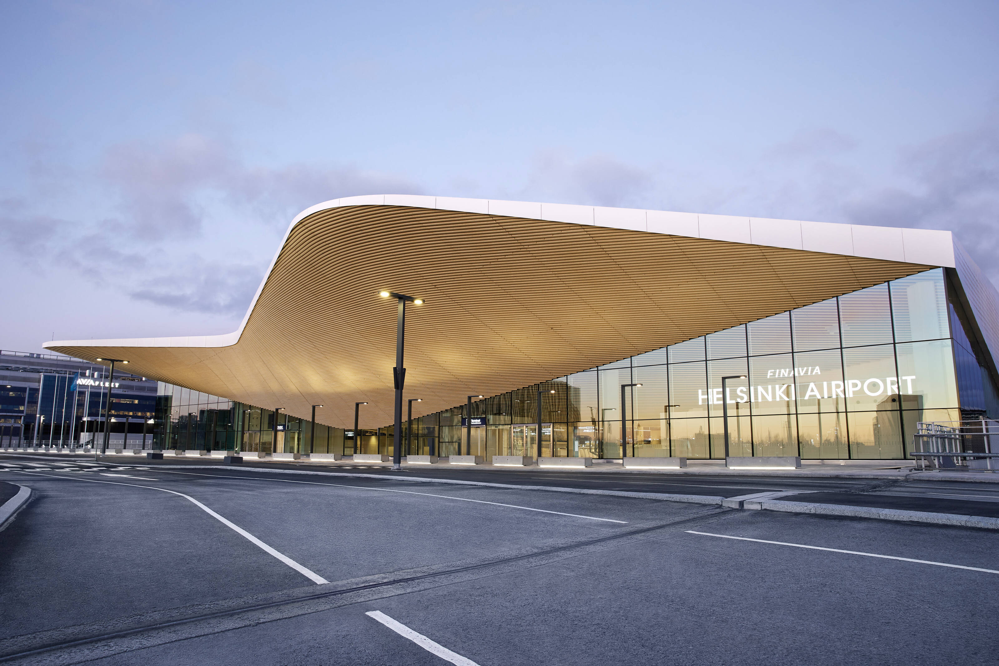 Helsinki Airport departures terminal.