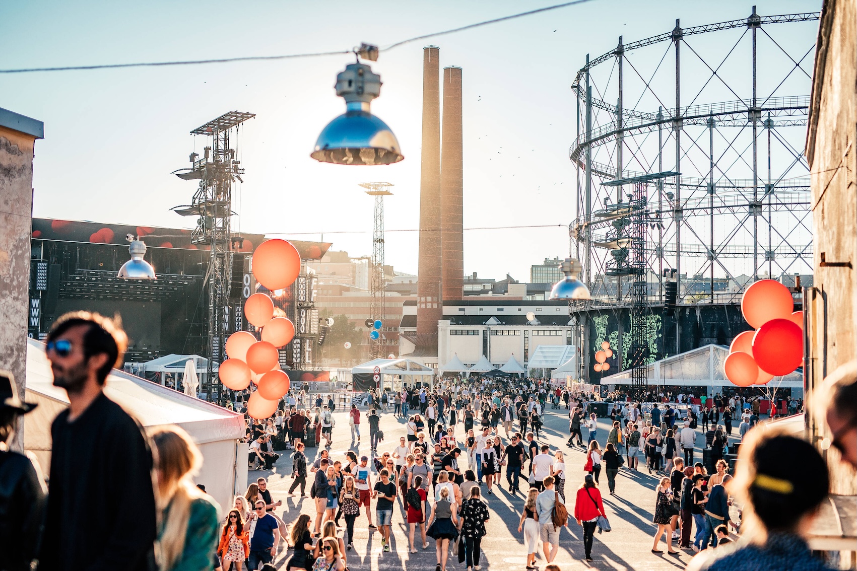 People at Flow Festival in Helsinki.