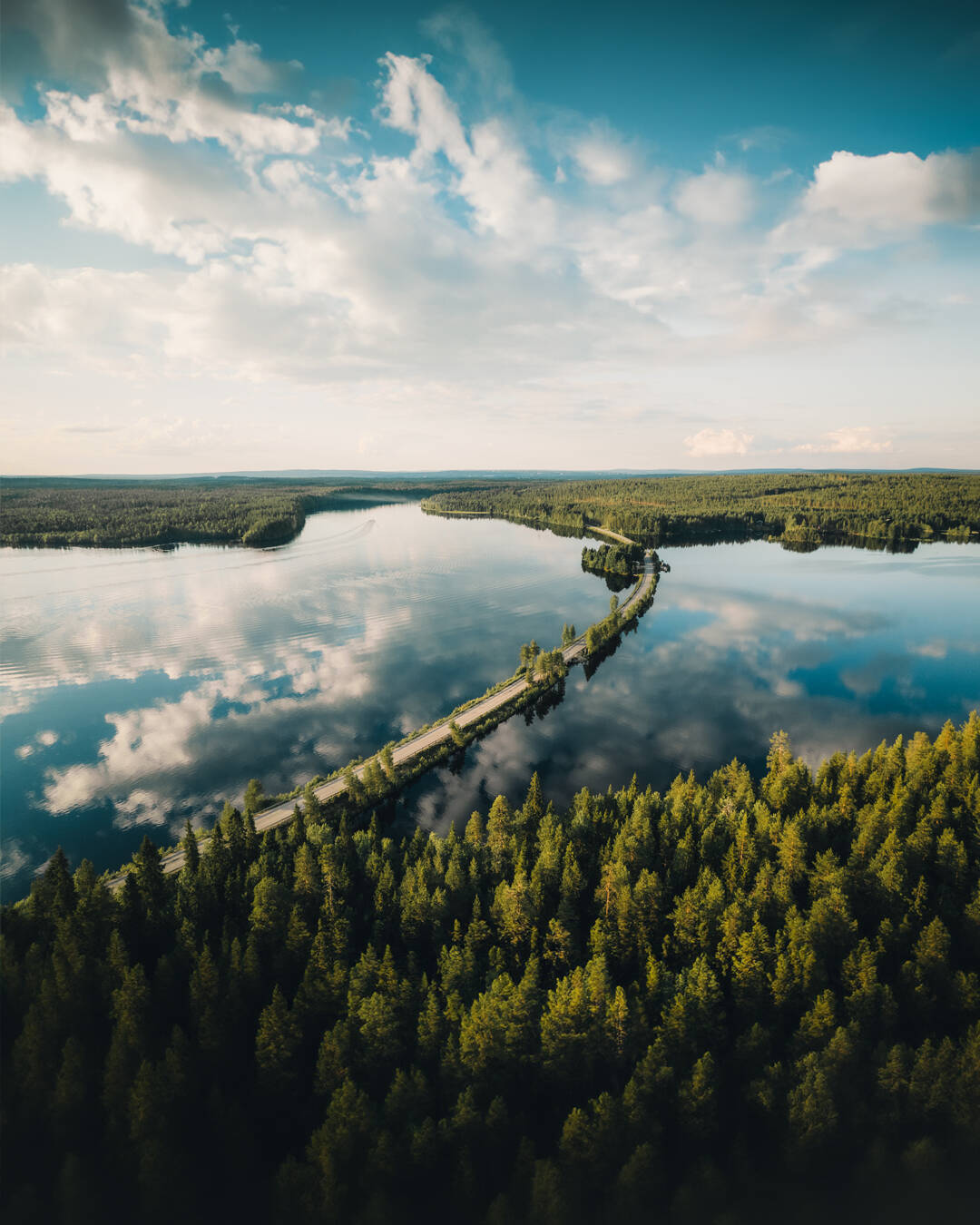 Aerial view of Rovaniemi, Finland and a river in the summer. Aerial view of Rovaniemi, Finland and a river in the summer.
